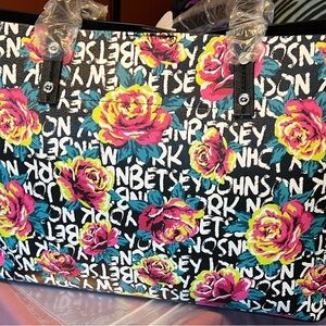 Betsey Johnson Torrid Black Floral Tote Bag New With Tags
